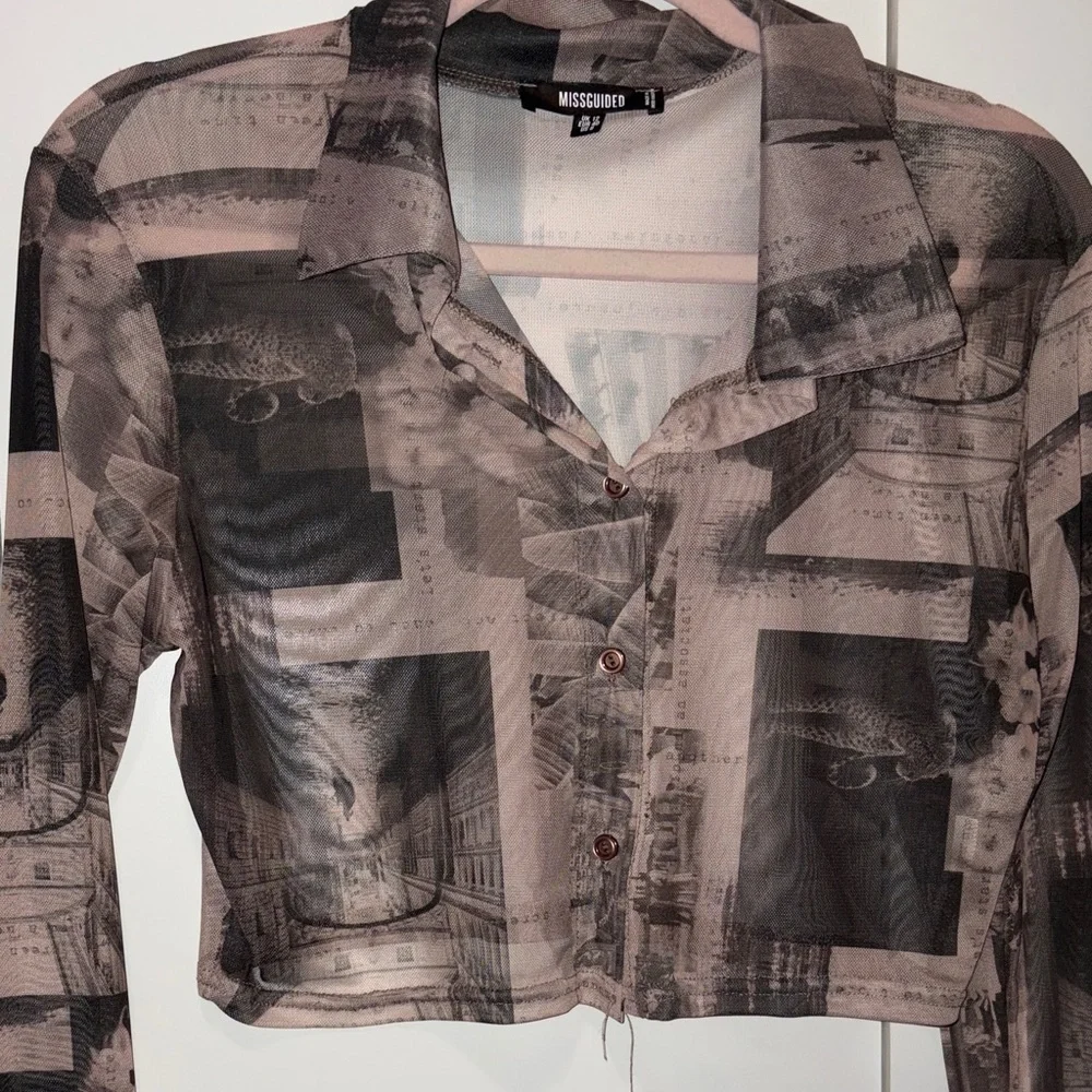 Sheer Button-Up - Picture 2 of 4